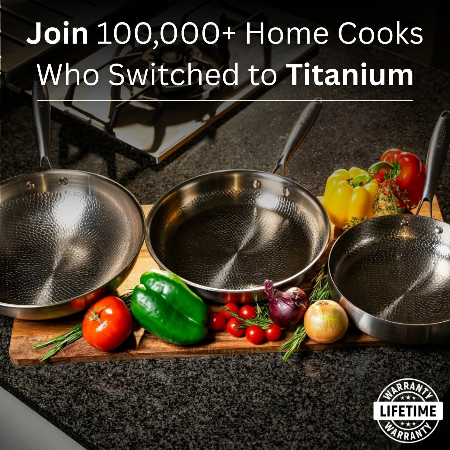 Titanium Hammered Pan Pro Mini With Lid