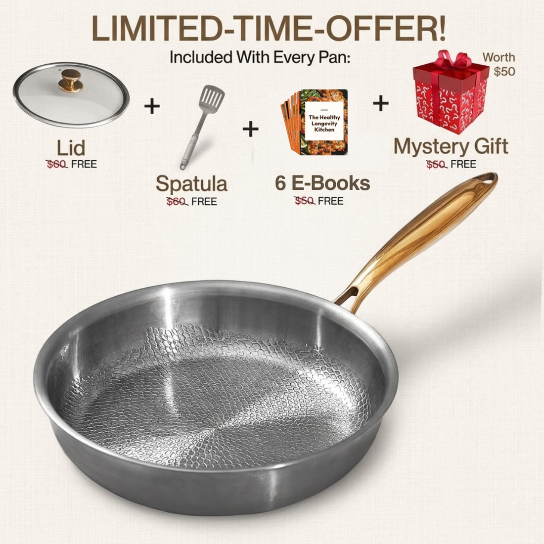 How to cook mushrooms in a titanium pan until golden and caramelized
