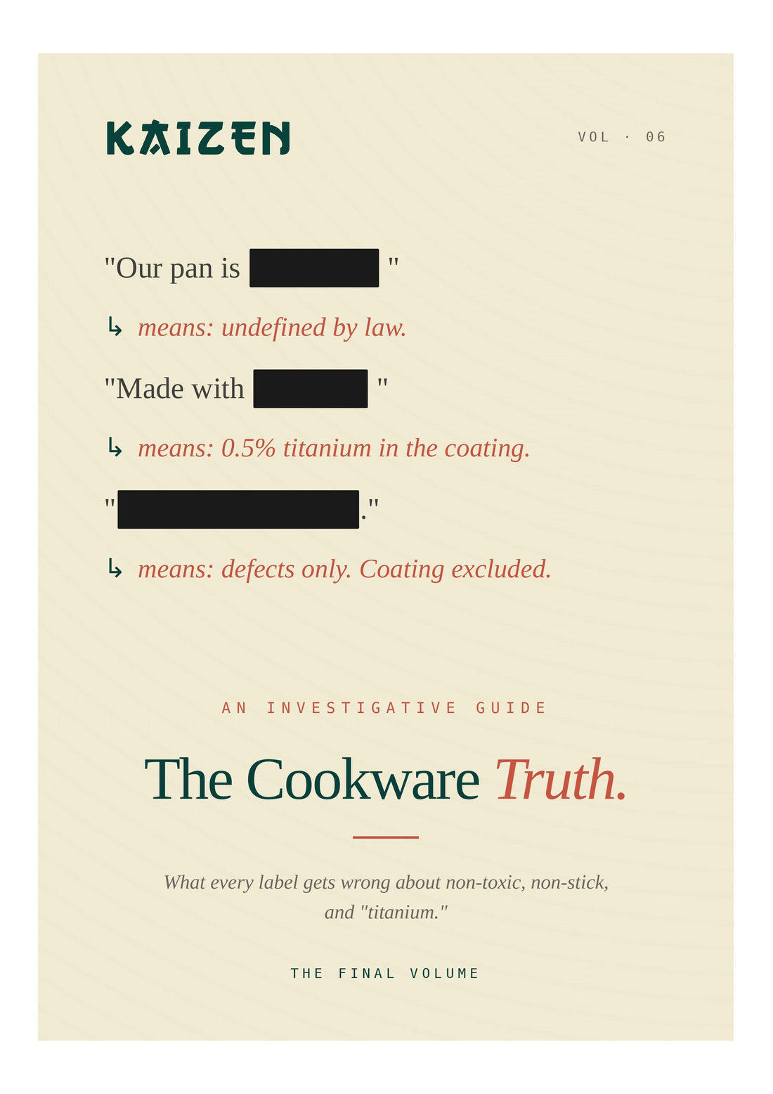 The Cookware Truth - An investigative guide to what cookware labels really mean