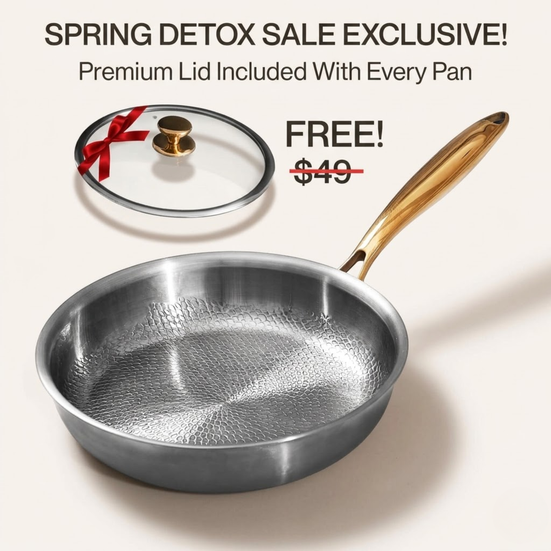 How to remove sticky oil residue from a pure titanium hammered pan