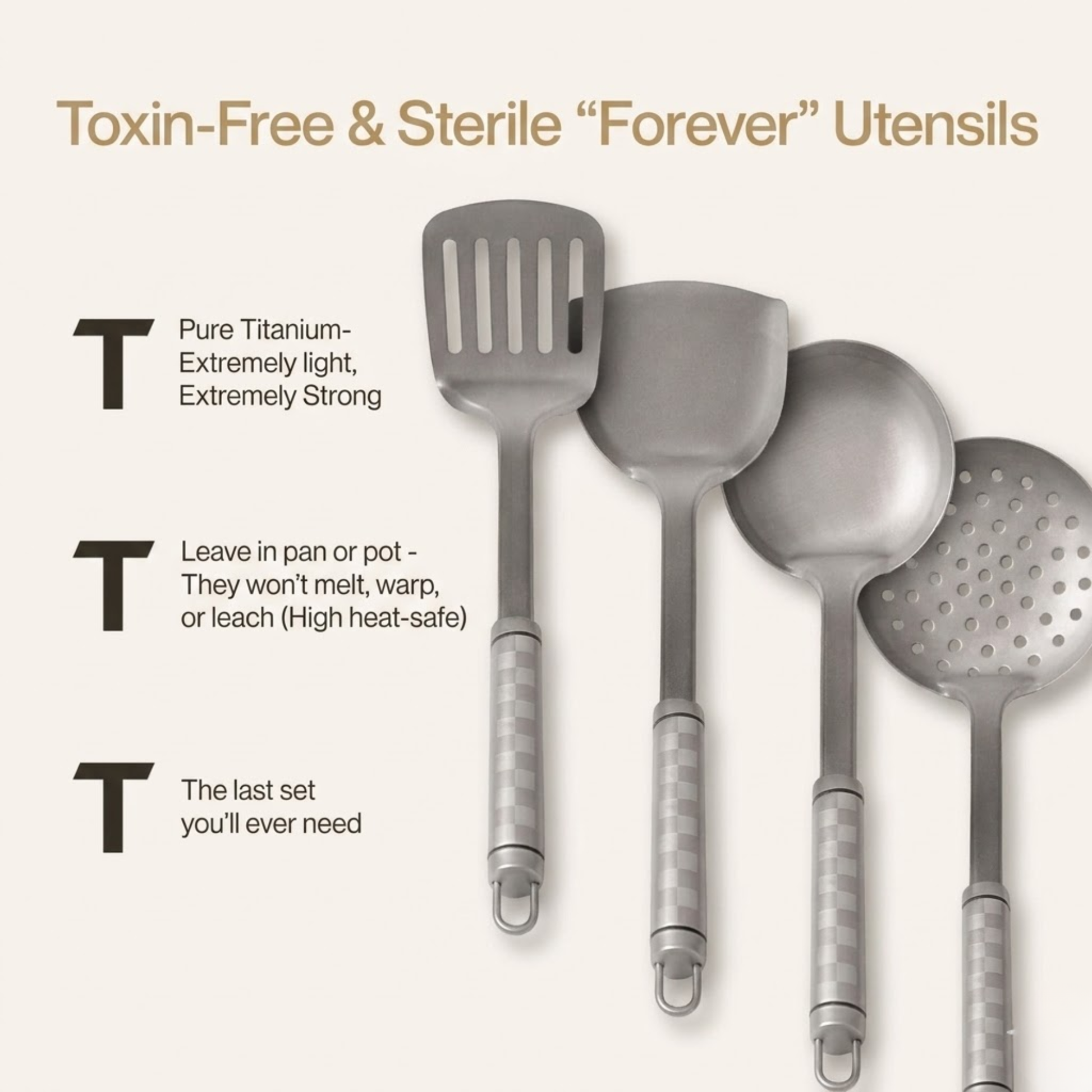 Kaizen Pure Titanium Spatula Utensils