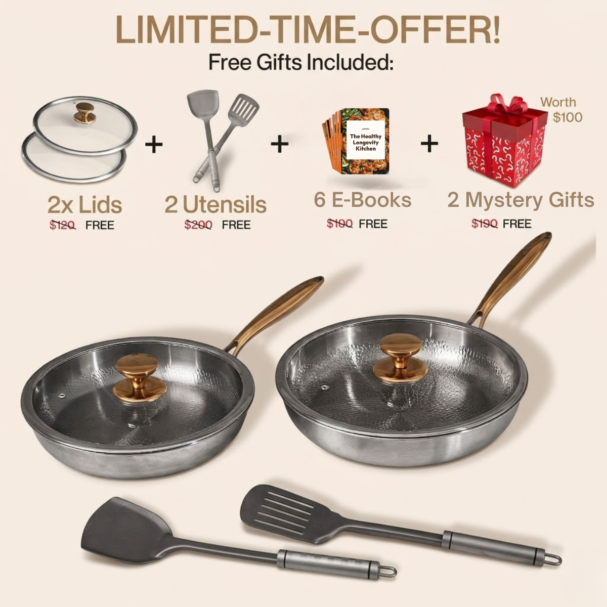 Pure Titanium Pan Everyday Duo Set (10 Piece)