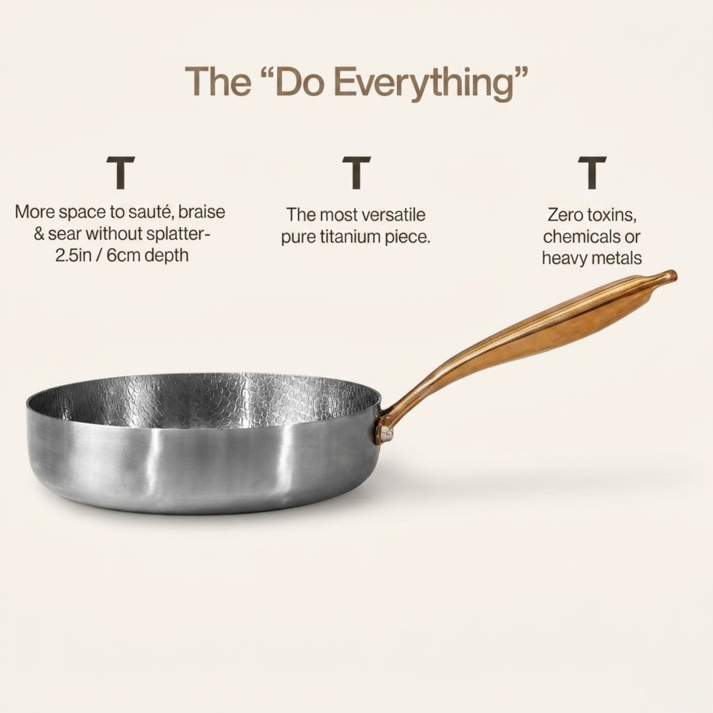 Pure Titanium Deep Pan Pro