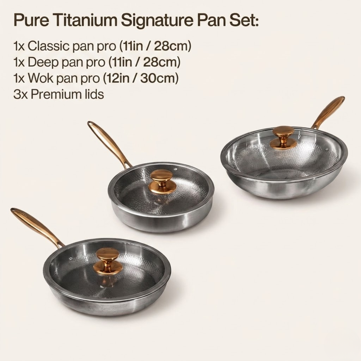 Pure Titanium Signature Pan Set (6 Piece)