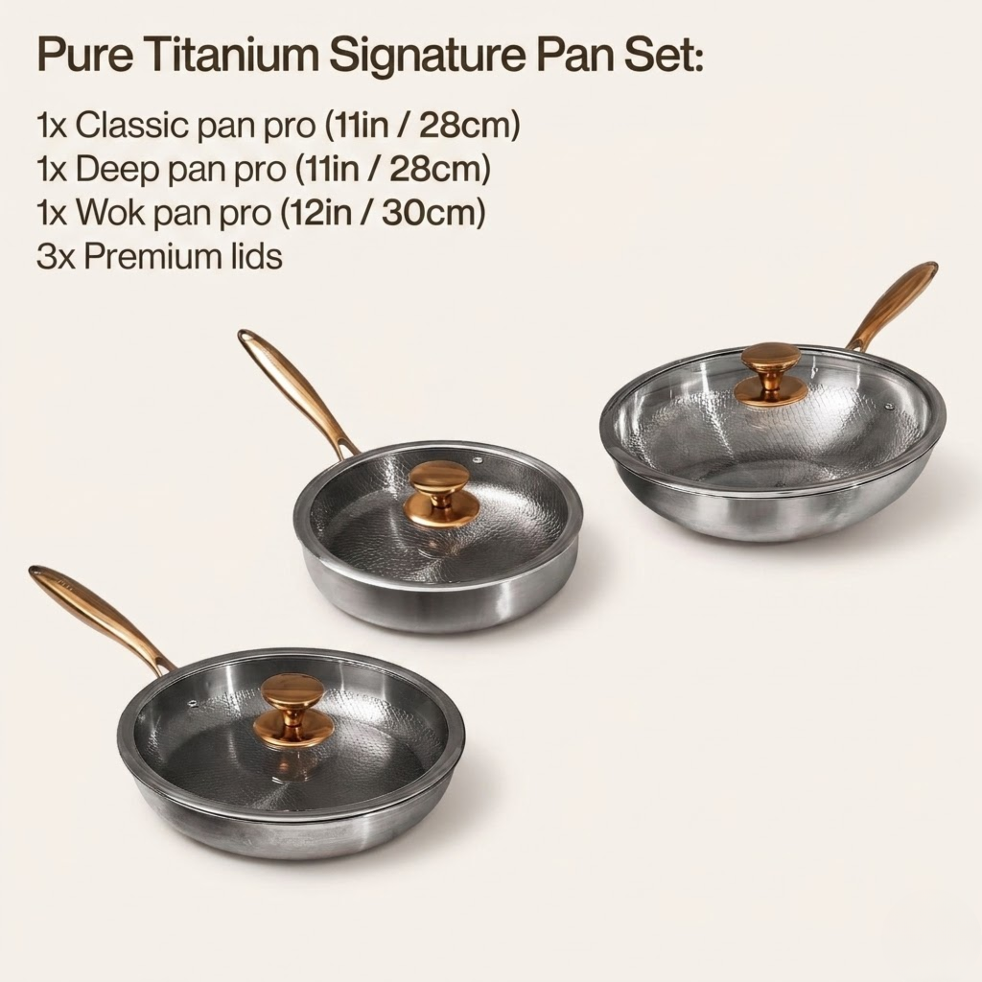 Pure Titanium Signature Pan Set (6 Piece)