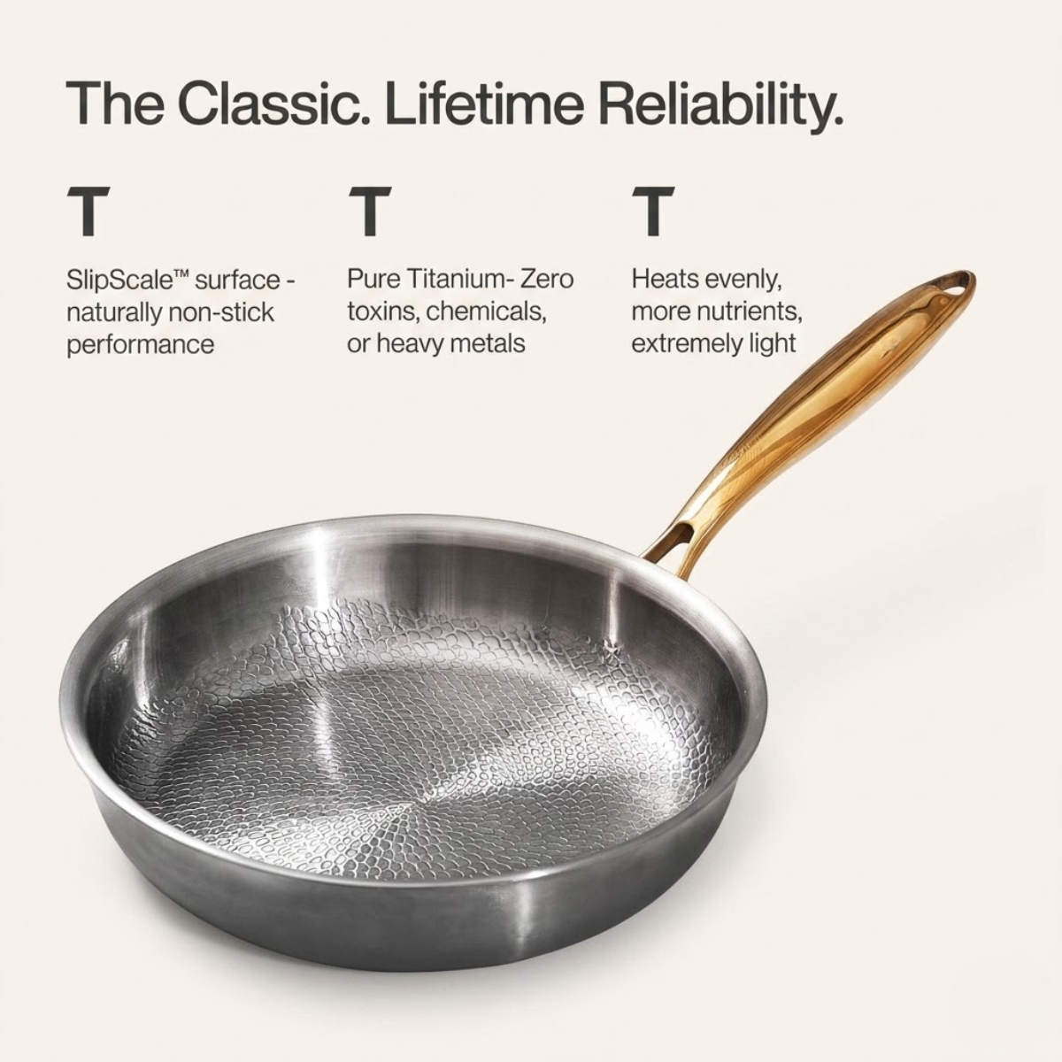 Pure Titanium Classic and Wok Pan (4 Piece)