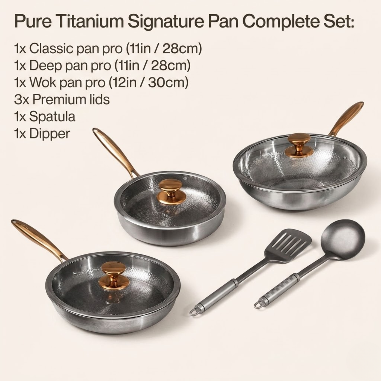 Pure Titanium Signature Pan Complete Set (8 Piece)