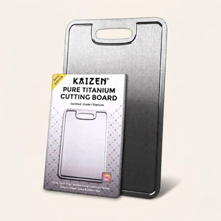 Certified Kaizen® Pure Titanium Cutting Board - V2 Updated Design