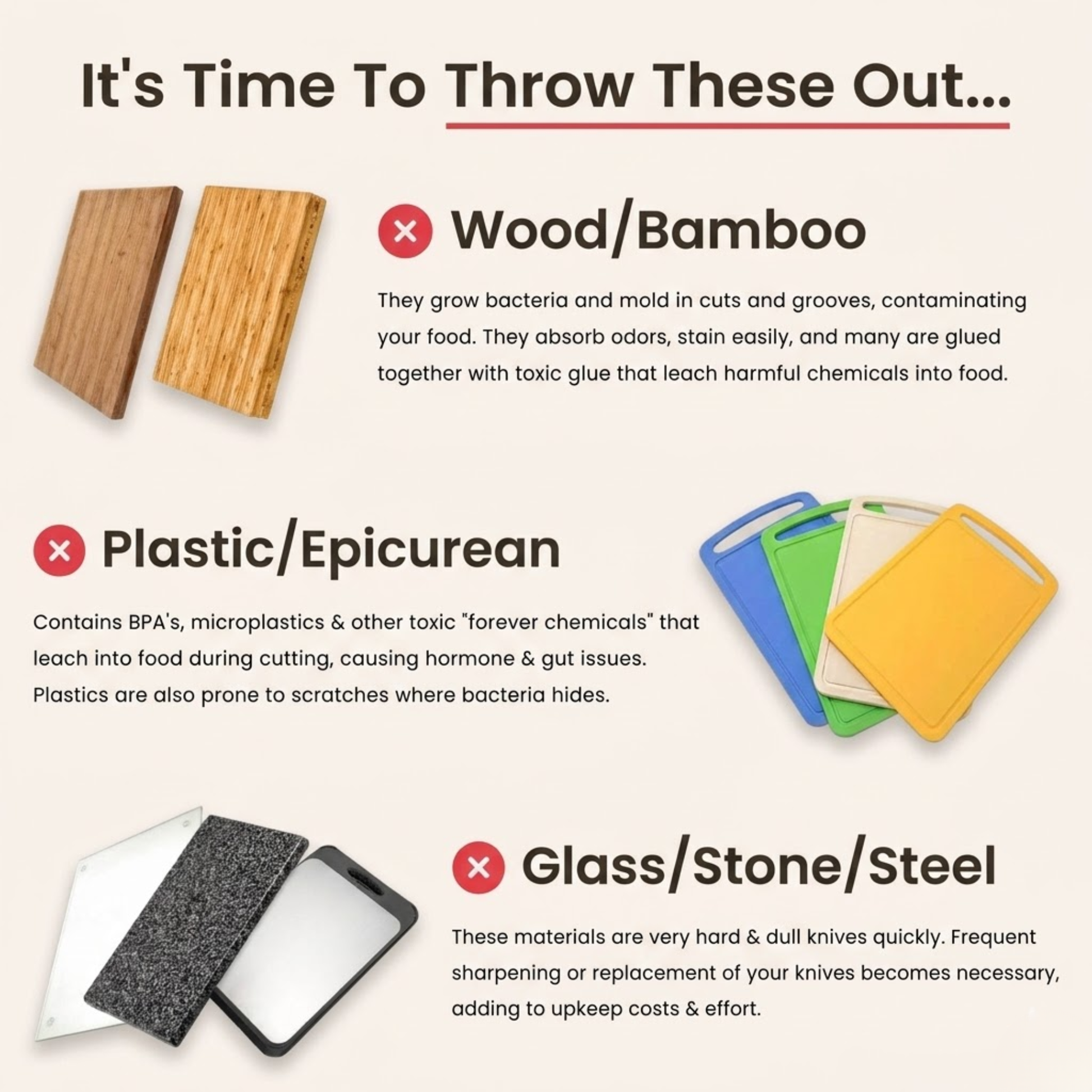 Original Kaizen Pure Titanium Cutting Board V1