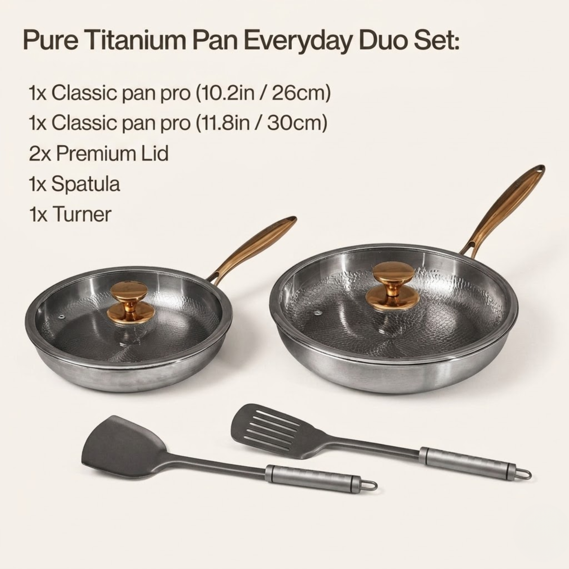 Pure Titanium Pan Everyday Duo Set (6 Piece)