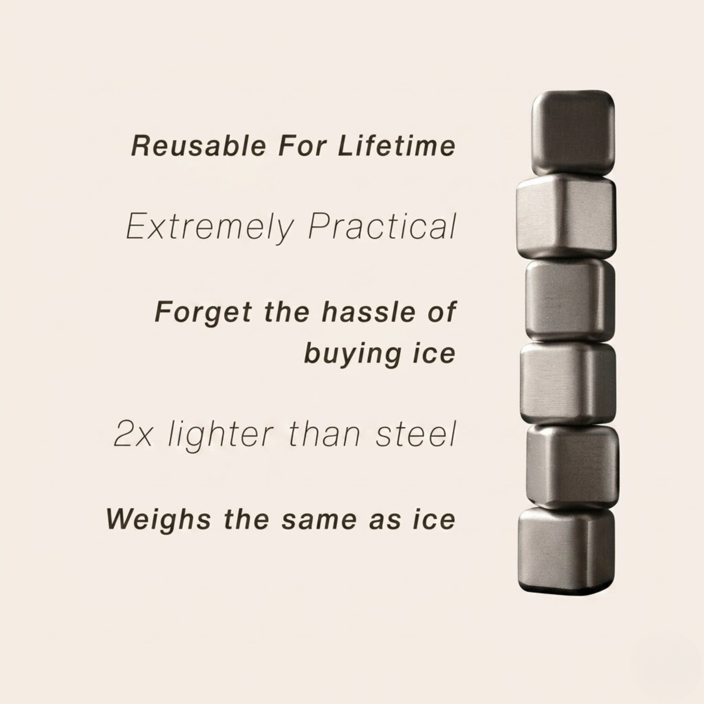 Kaizen Pure Titanium Ice Cubes