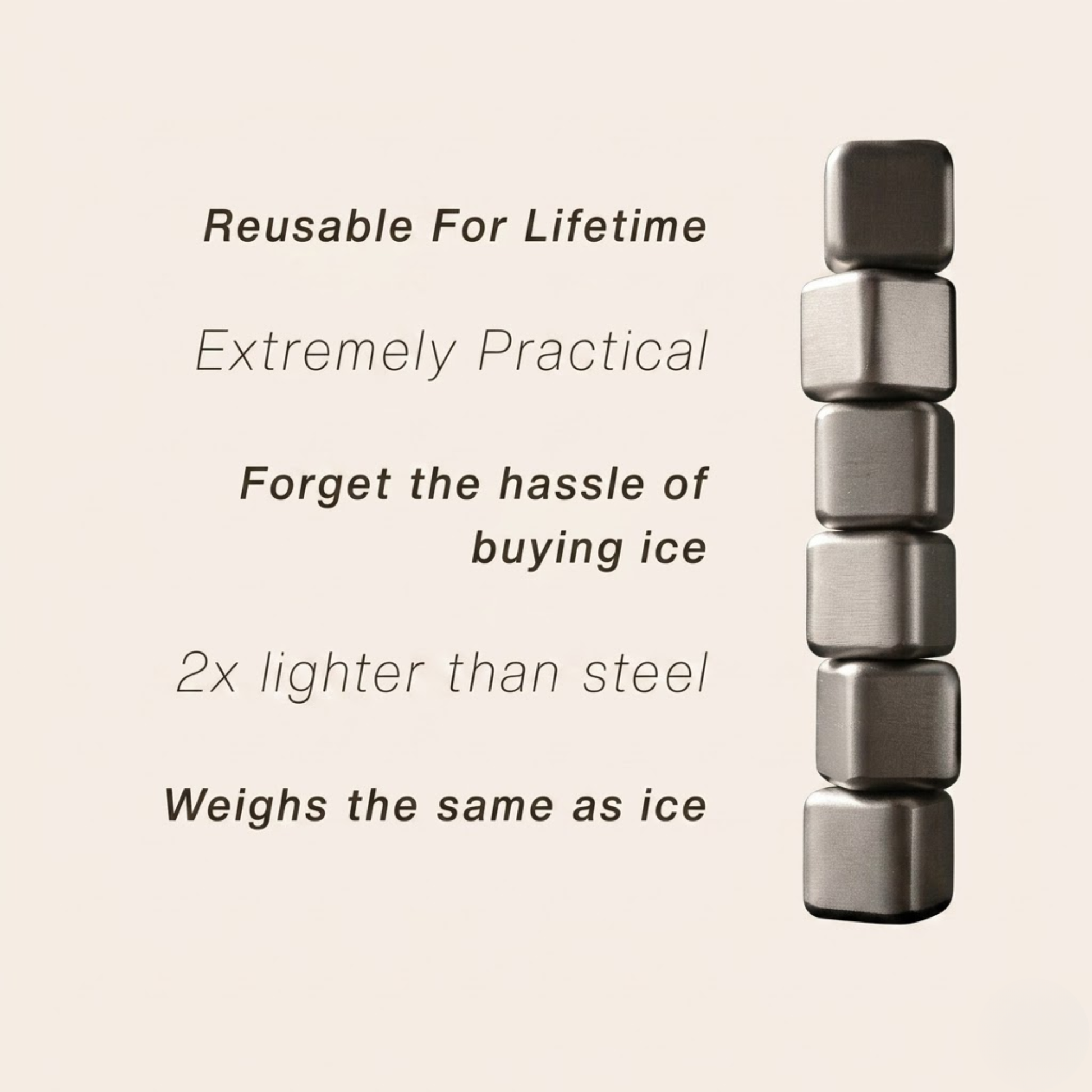 Kaizen Pure Titanium Ice Cubes