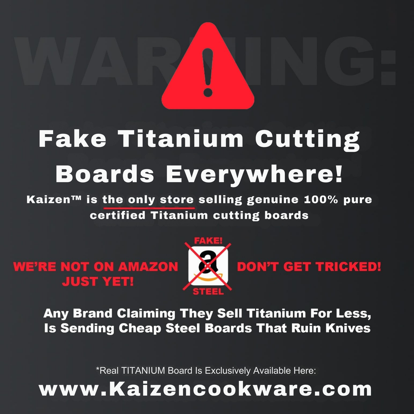 Certified Kaizen Pure Titanium Cutting Board