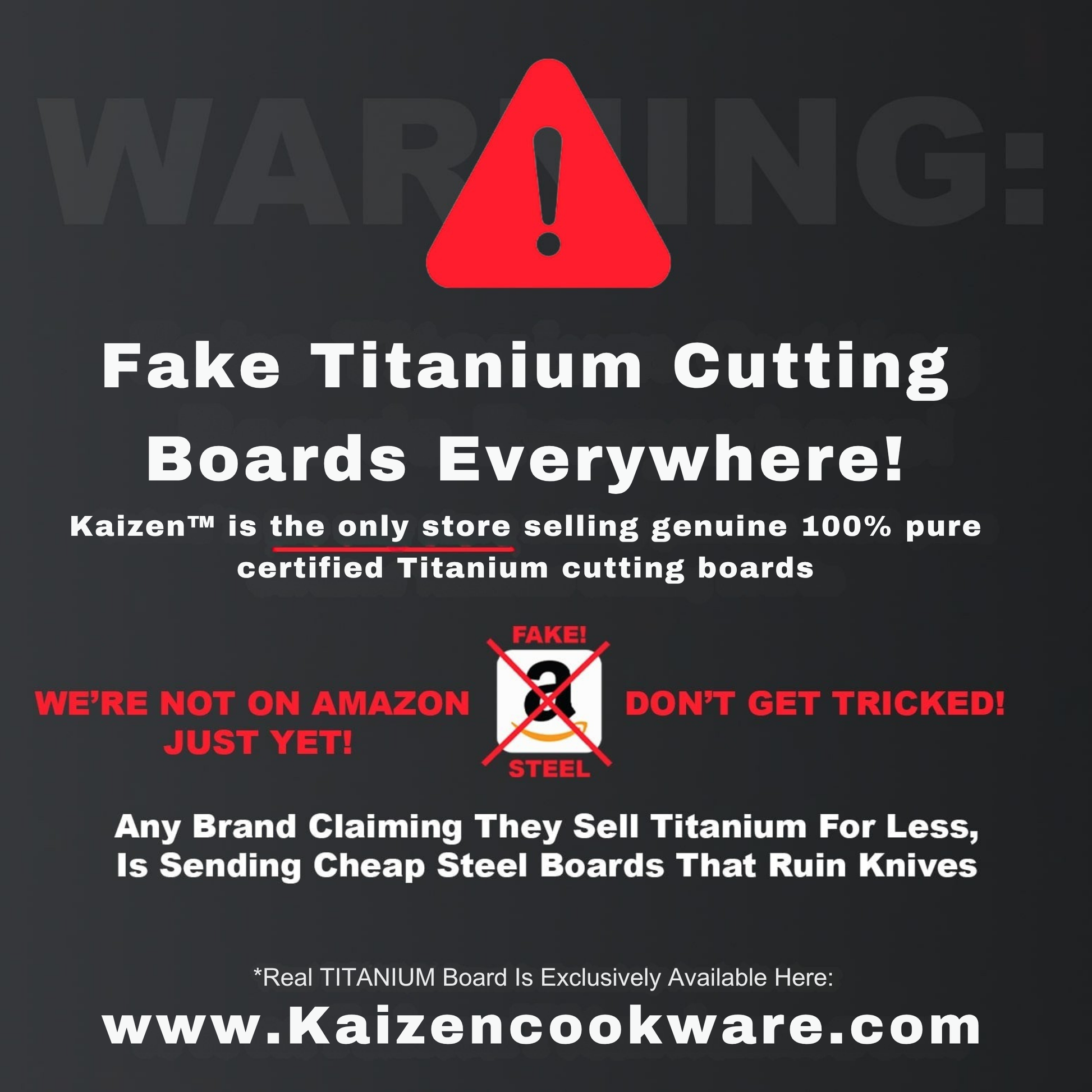 Certified Kaizen Pure Titanium Cutting Board