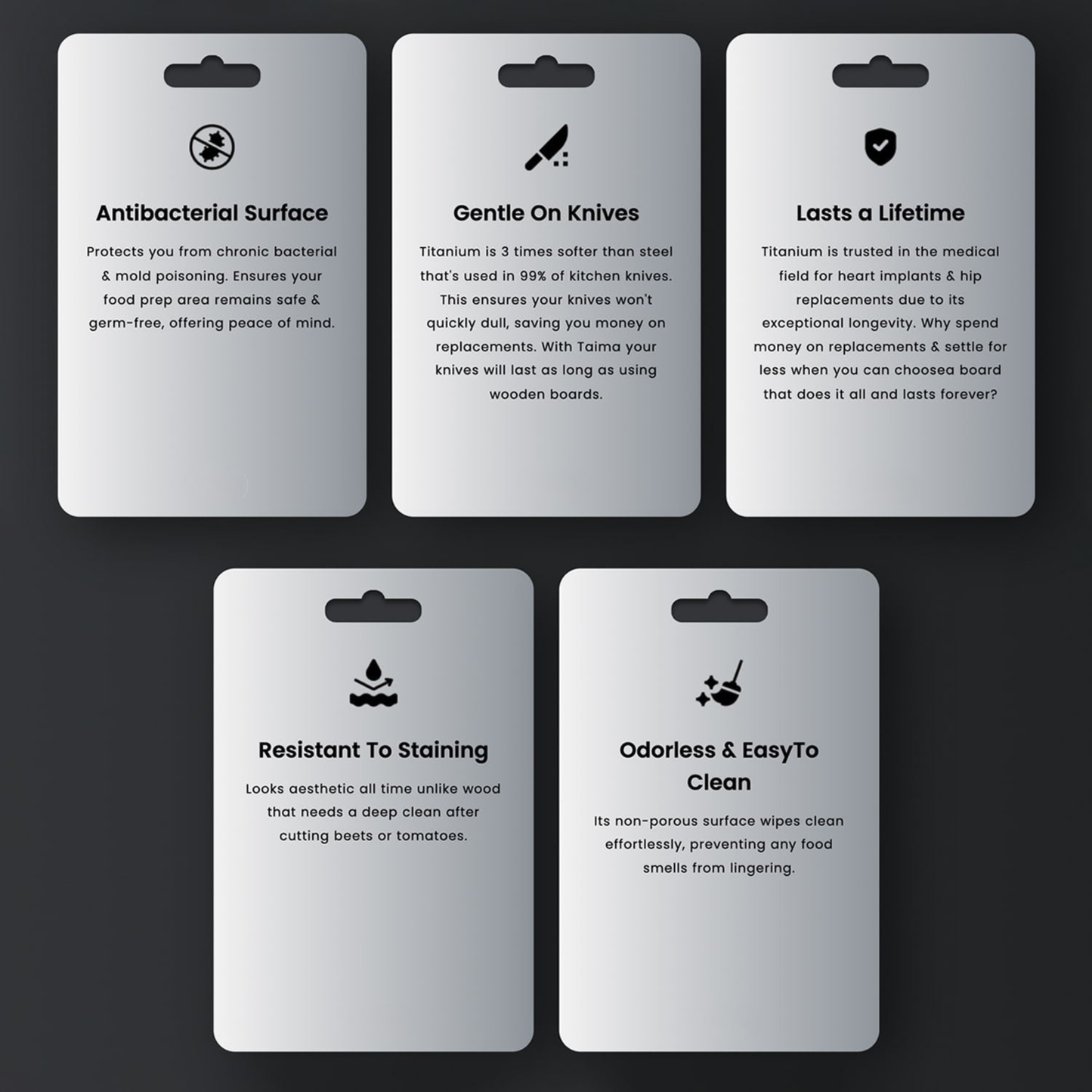 Original Kaizen Pure Titanium Cutting Board V1