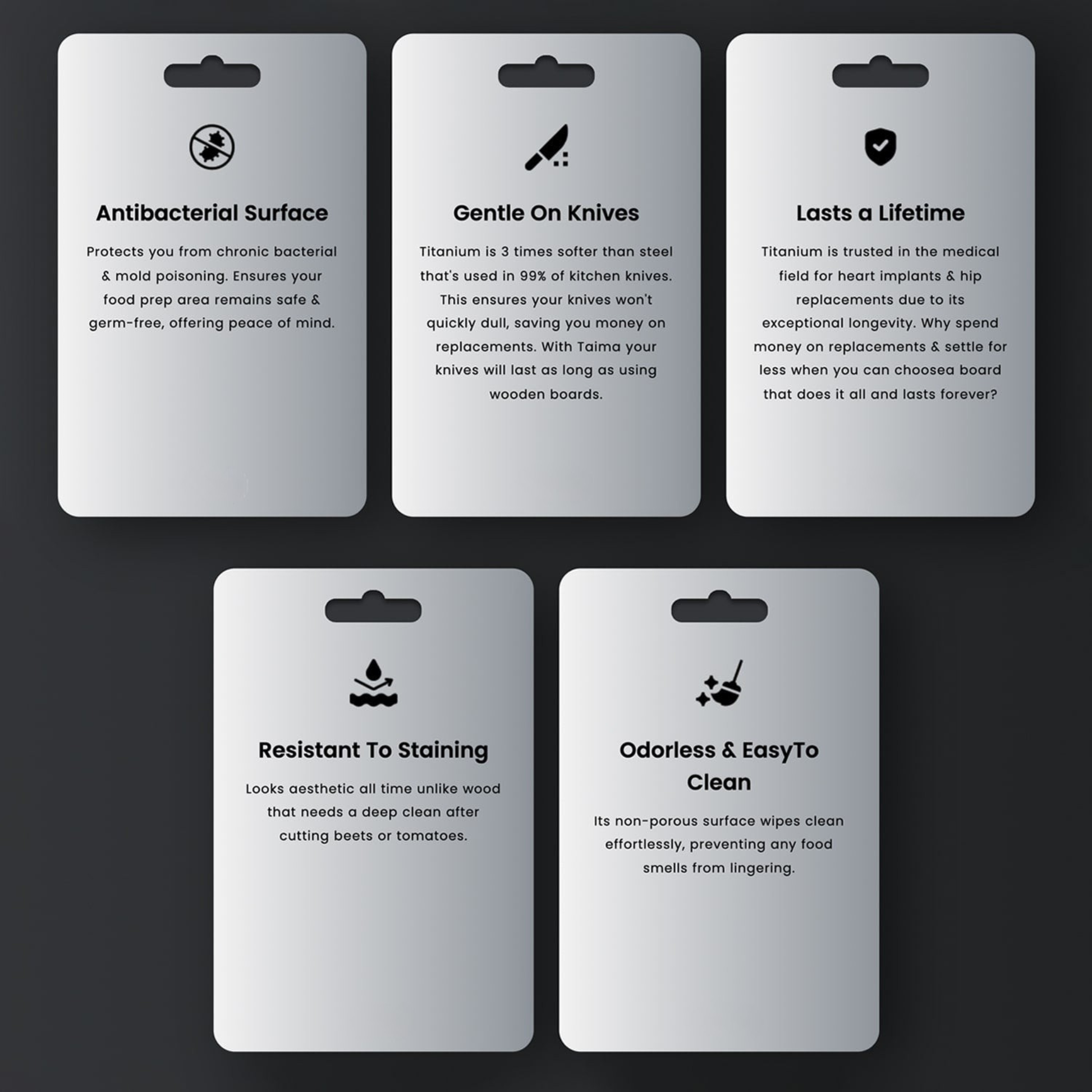Original Kaizen Pure Titanium Cutting Board V1