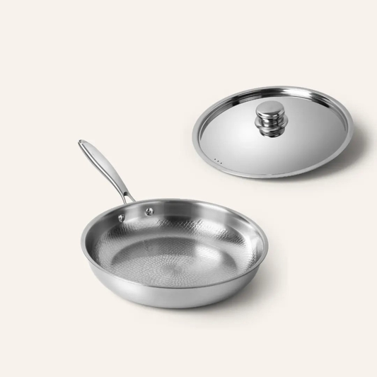 Titanium Hammered Pan Pro Large With Lid
