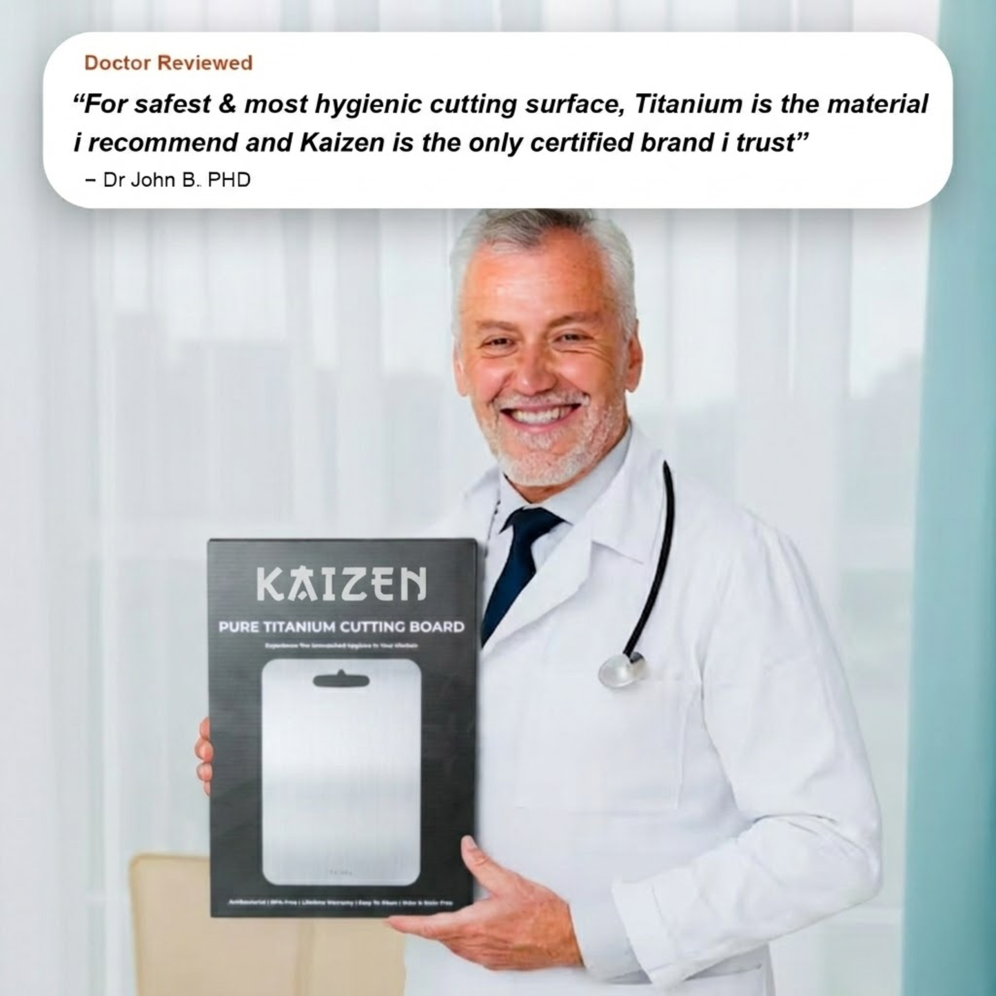 Original Kaizen Pure Titanium Cutting Board V1