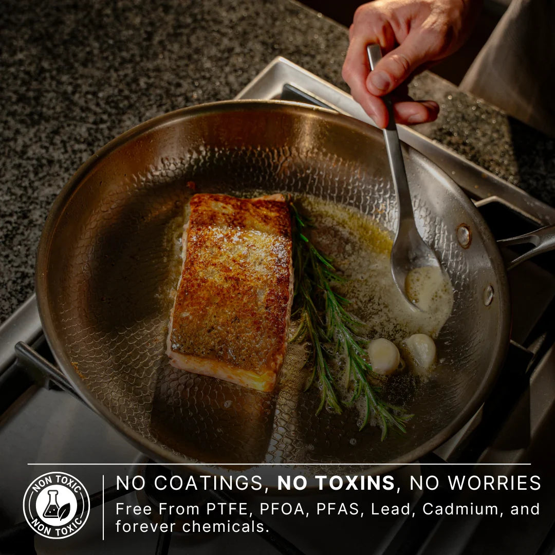 Titanium Hammered Pan Pro Large With Lid