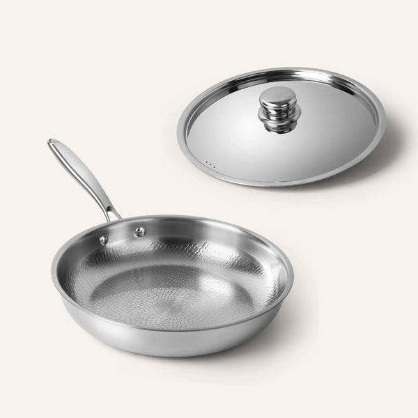 Titanium Hammered Pan Pro Standard With Lid