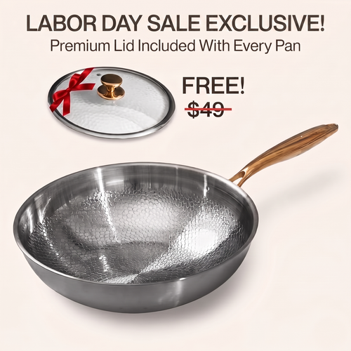 Kaizen Certified Pure Titanium Wok Pan Pro