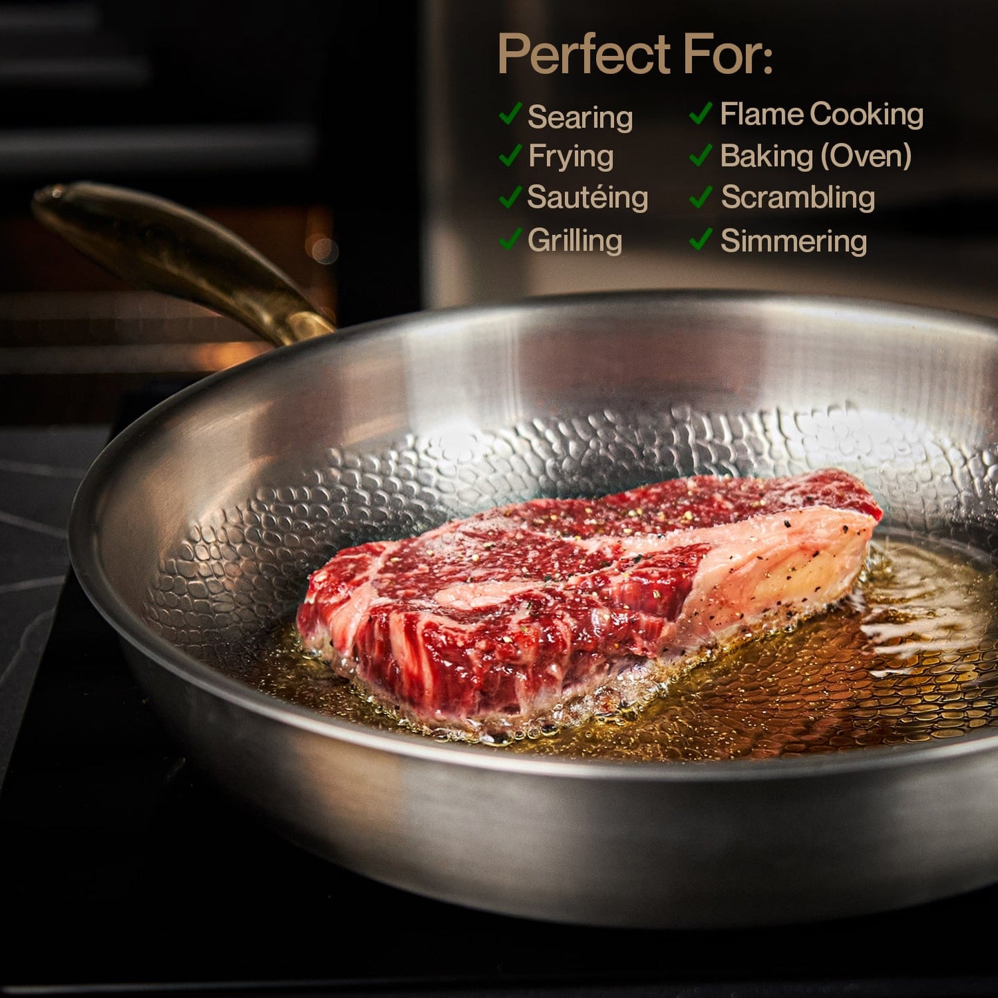 Kaizen Certified Pure Titanium Wok Pan Pro